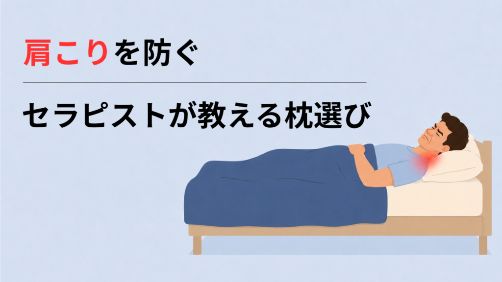 肩こり予防の枕選びを解説｜セラピストが教える3つのポイント